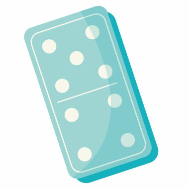 Domino kartı çizimi, düzenlenebilir renk ve boyut dosyaları