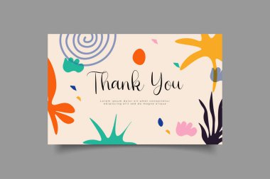 thank you card template abstract background