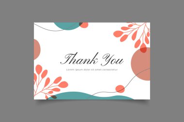 thank you card template design 