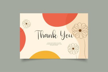 thank you card template design 
