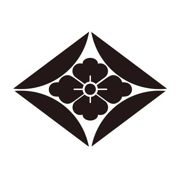 Famiglia Cresta Cloisonne Icona Giapponesi Stile — Vettoriale Stock