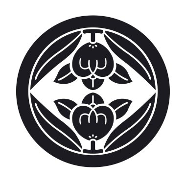 ffamily crest tachibana bitki arması amblemi illüstrasyon Japon tarzı vektör