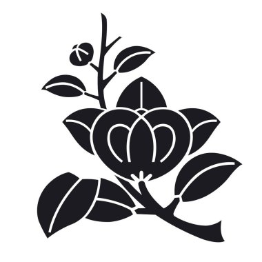 ffamily crest tachibana bitki arması amblemi illüstrasyon Japon tarzı vektör