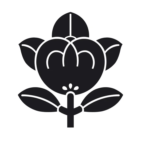 Emblème Crête Plante Tachibana Illustration Vecteur Style Japonais — Image vectorielle