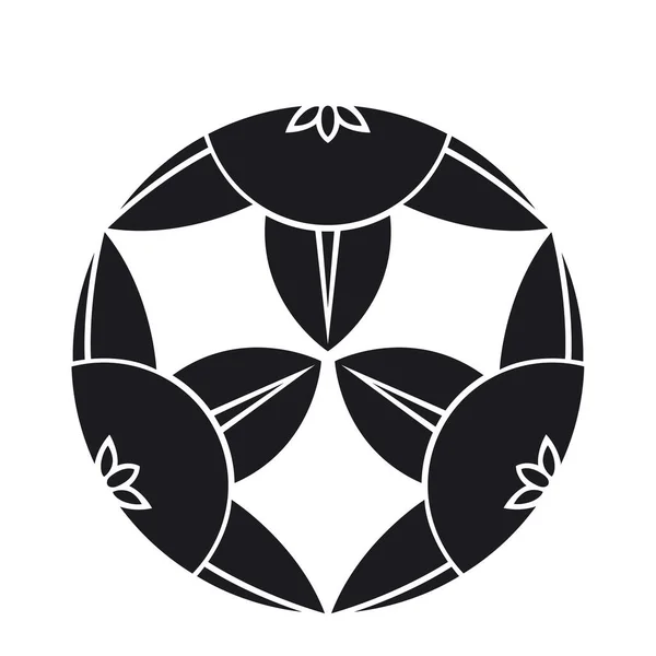 Ffamily Crest Tachibana Rostlina Znak Znak Ilustrace Japonský Styl Vektor — Stockový vektor