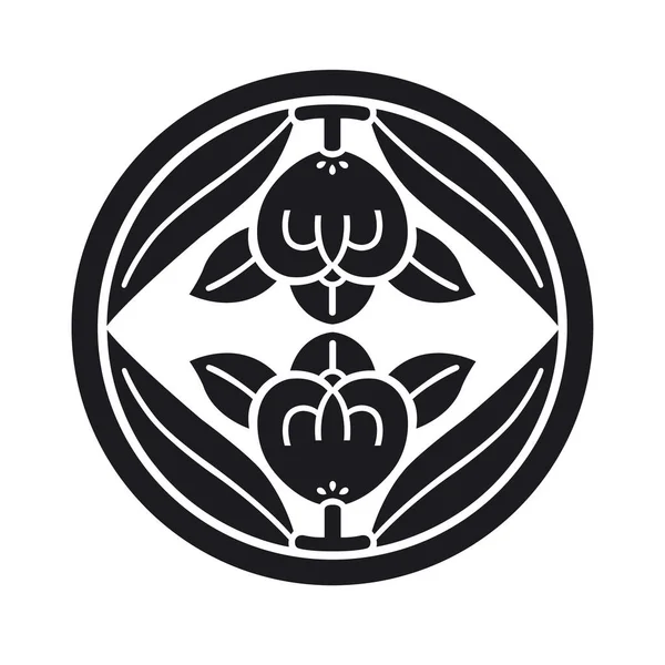 ffamily crest tachibana bitki arması amblemi illüstrasyon Japon tarzı vektör