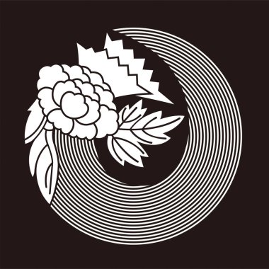 Japon geleneksel aile arması vektör verisi