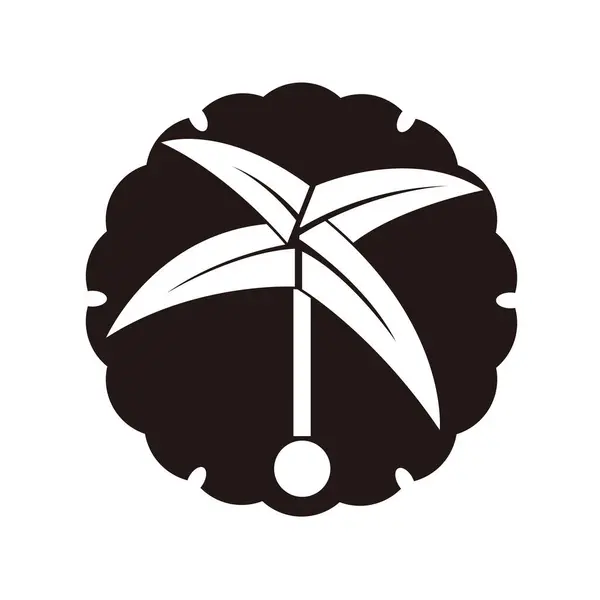 Geleneksel Japon aile arması Hagoita vektör verisi