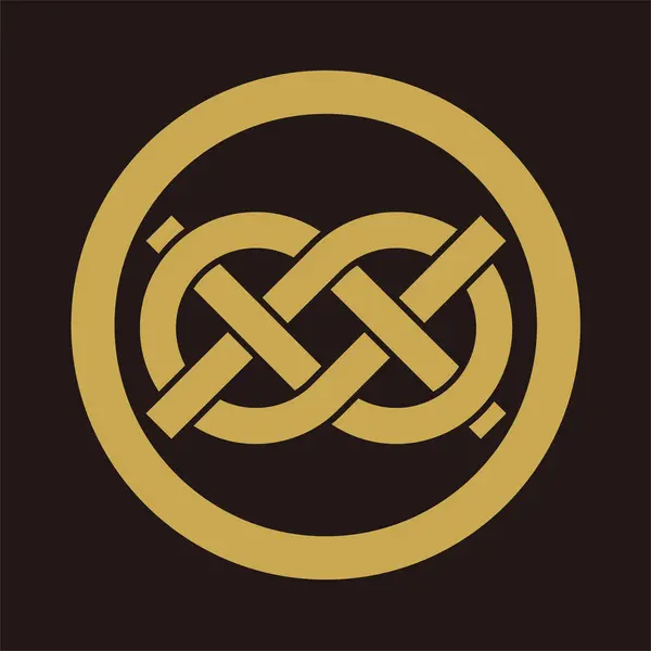 Geleneksel Japon aile arması Hagoita vektör verisi Aile arması Hagoita