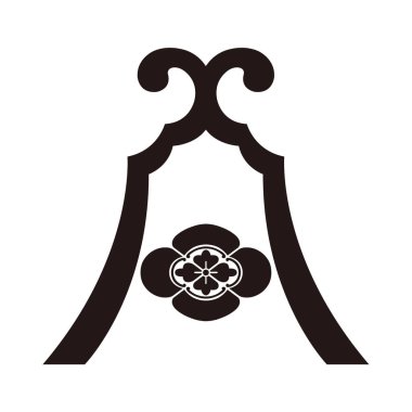 Traditional Japanese family crest Hagoita vector data Family crest Musubimon clipart