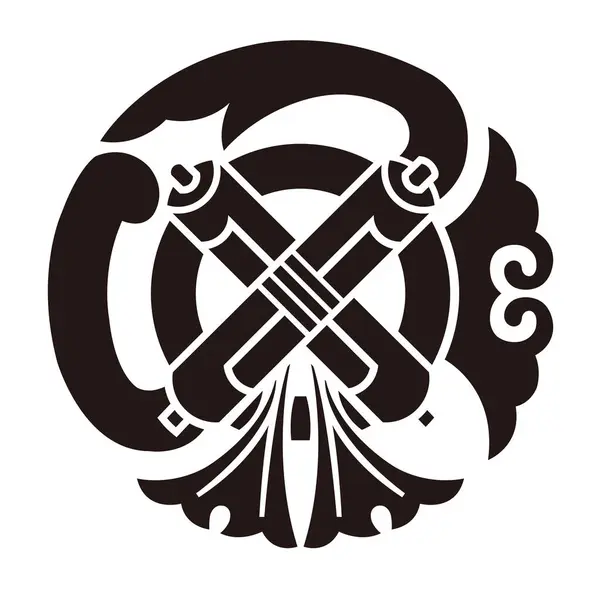 Geleneksel Japon aile arması Morimon 'un vektör verileri