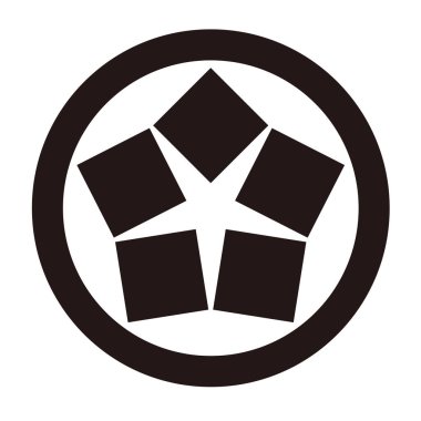 Geleneksel Japon aile armasının vektör verileri, taş arma