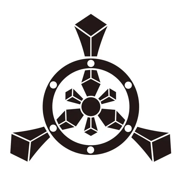 Geleneksel bir Japon aile armasının çizimi..