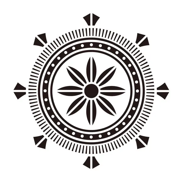 Geleneksel bir Japon aile armasının çizimi..