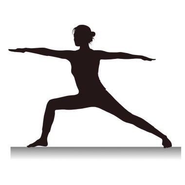 Egzersiz yapan kadın yoga yapıyor.