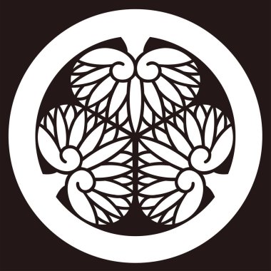 Gülhok arması tipik bir Japon aile armasıdır..