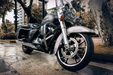 Efsanevi Harley-Davidson motosikleti Tiflis, Georgia - 22 Haziran 2023.