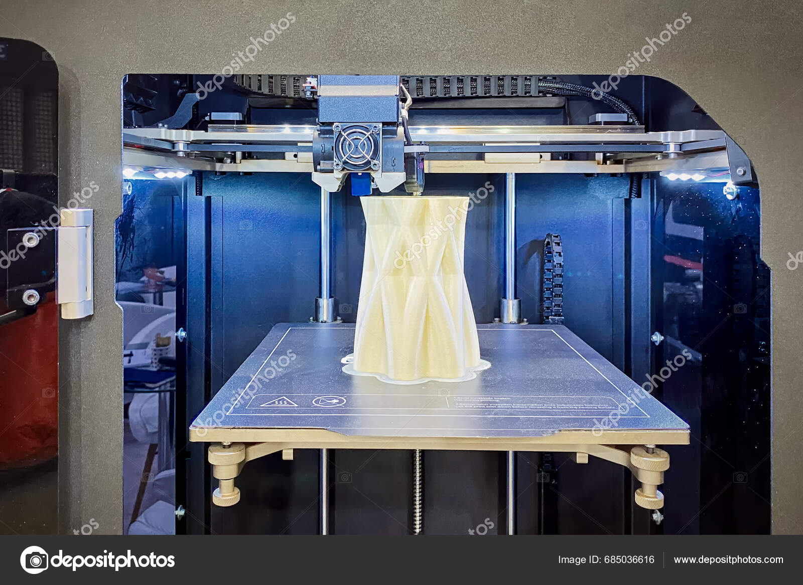 Large Industrial Printer Prints Abstract Figure Modern Design Modeling