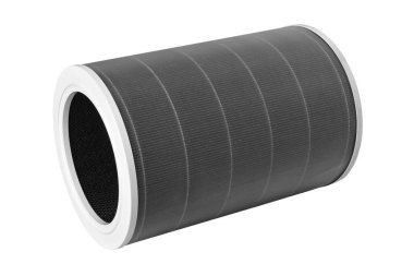 Hava temizleyicisi için büyük bir hava filtresi. Beyaz arka planda izole edilmiş. Evdeki ya da dairedeki toz ve alerjilerden korunma..