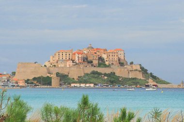 View of Calvi, medieval capital of Balagne, known for its famous 13th century Genoese citadel built on a rocky promontory, surely one of the most beautiful towns in Corsica