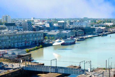 flying saucer over the port of Bordeaux, a UNESCO World Heritage city in the Aquitaine region, southwestern France