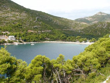rocky coastline on the Adriatic Sea near Split on the Dalmatian coast in Croatia