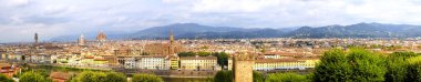 exceptional panoramic view of the city of Florence from the terraces of Michelangelo's garden