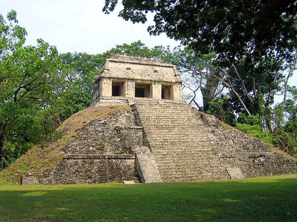 Earl Temple Ancient Mayan City Palenque Chiapas Mexico French Explorer — Stock Photo, Image