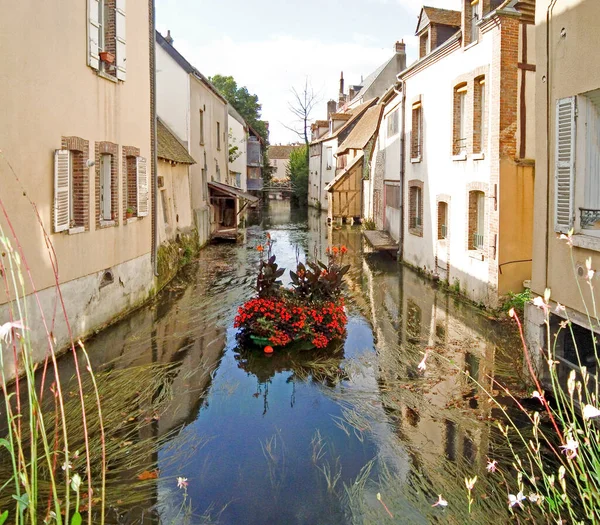 Venise Gtinais Lakaplı Montargis Şehrinin Sularındaki Cadde Merkez Val Loire — Stok fotoğraf