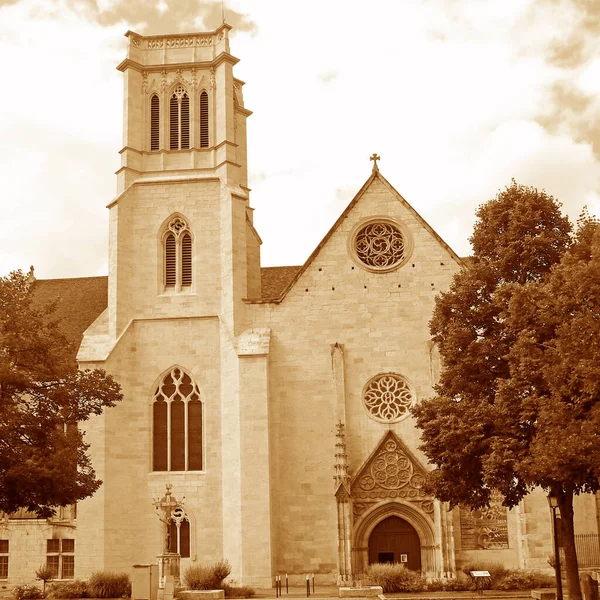 Fasad Saint Caprais Katedralen Agen Världens Huvudstad Torkade Plommon Occitanien — Stockfoto