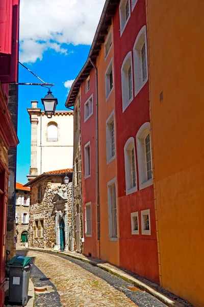 Ulička Starém Městě Puy Velay Regionu Auvergne Centru Francie — Stock fotografie