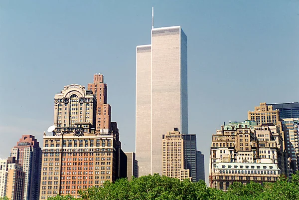 Dünya Ticaret Merkezi Nin Ikiz Kuleleri Yıl Boyunca New York — Stok fotoğraf