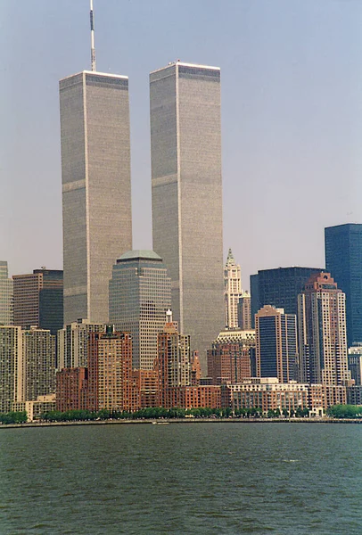 Torri Gemelle Del World Trade Center Sono State Anni Grattacieli — Foto Stock