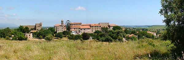 Panoramatický Pohled Moderní Vesnici Aleria Jejíž Původ Sahá Století Před — Stock fotografie