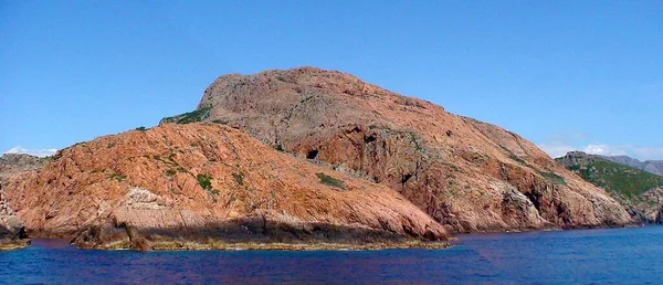 Colore Delle Insenature Piana Nella Riserva Scandola Corsica Soprannominata Isola — Foto Stock