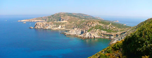 Het Schiereiland Revellata Een Uniek Werk Van Corsicaanse Natuur Het — Stockfoto