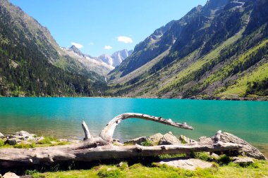 Lac de Gaube is a wonderful high altitude lake located in the heart of the Cirque de Gavarnie, in the Cauterets valley at the foot of the Vignemale mountain in the Pyrenees in southern France clipart