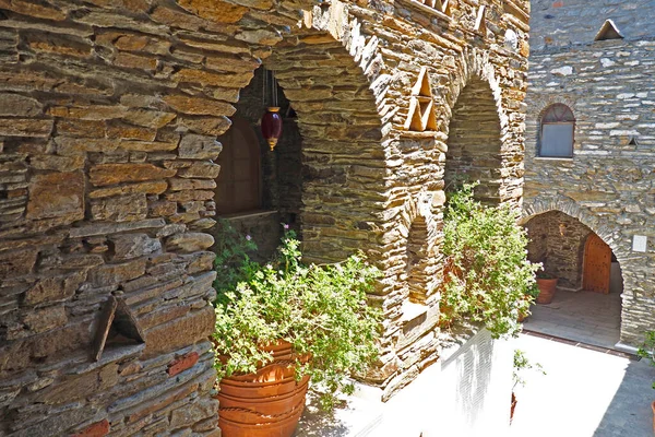 Auf Den Kykladen Auf Der Insel Andros Innenarkaden Kloster Agios — Stockfoto