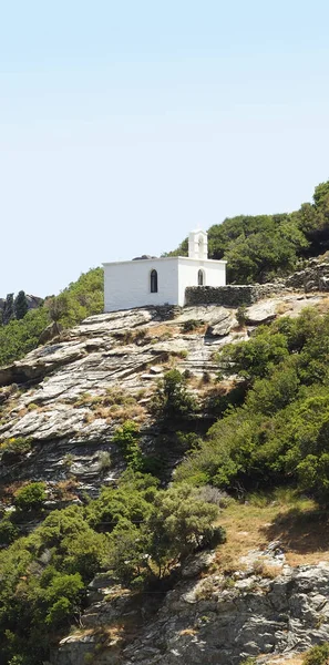 In the Cyclades, on the island of Andros; in the heart of the Aegean Sea, a small church lost in the mountains near the monastery of Agios Nikolas which has relics of saints, the most venerable of which is a part of the skull of Joseph of Arimathea