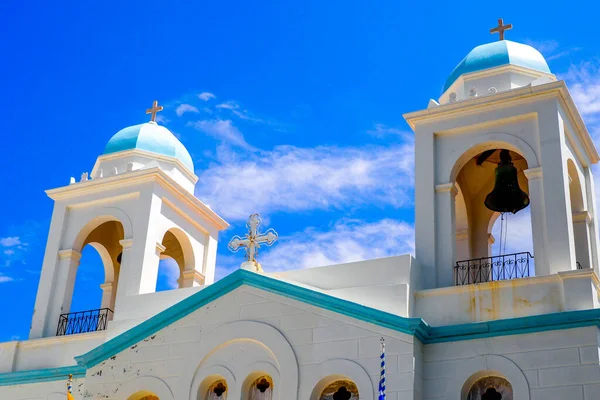 Campanario Iglesia Ortodoxa San Jorge Casco Antiguo Chora Sur Andros — Foto de Stock