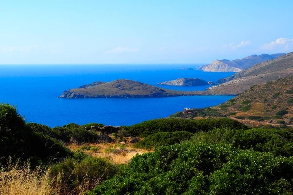 Θέα Στο Αιγαίο Πέλαγος Από Νησί Της Σύρου Ένα Υπέροχο — Φωτογραφία Αρχείου