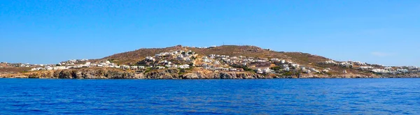 位于爱琴海中心的著名的希腊环群岛岛屿Mykonos的全景 — 图库照片