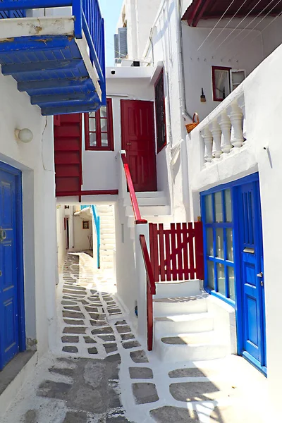 One Charms Greek Islands Cyclades Heart Aegean Sea Narrow Streets — Stock Photo, Image