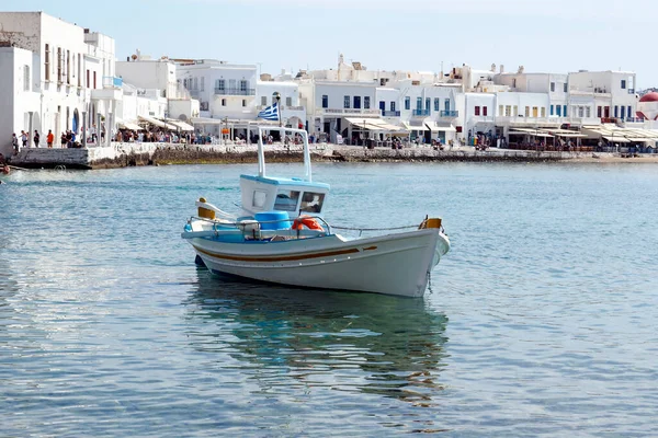 Kleine Traditionele Vissersboot Caique Haven Van Mykonos Het Beroemde Griekse — Stockfoto