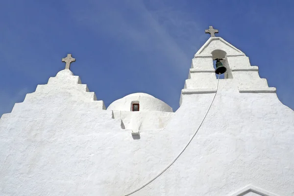 Kościół Panagia Paraportiani Znajduje Się Dzielnicy Kastro Miejscowości Chora Greckiej — Zdjęcie stockowe