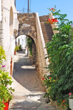 Cyclades takımadalarında, Ege Denizi 'nin kalbinde adı 