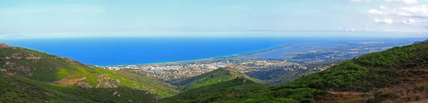 Col Teghime Uma Esplêndida Vista Panorâmica Bastia Planície Lagoas Bibuglia — Fotografia de Stock