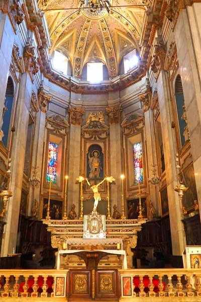 Chór Kościoła Katolickiego Saint Jean Baptiste Największy Kościół Korsyce Zwany — Zdjęcie stockowe