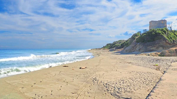 Playa Mare Stagnu Aleria Una Continuación Playa Padulone Extiende Hasta —  Fotos de Stock