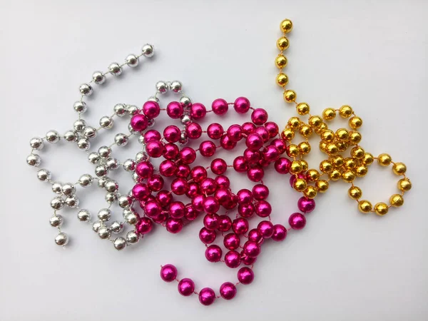 Bead chain isolated on white background